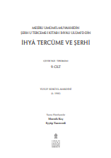 İhyâ Tercüme ve Şerhi: cilt 9 (11 Cilt)